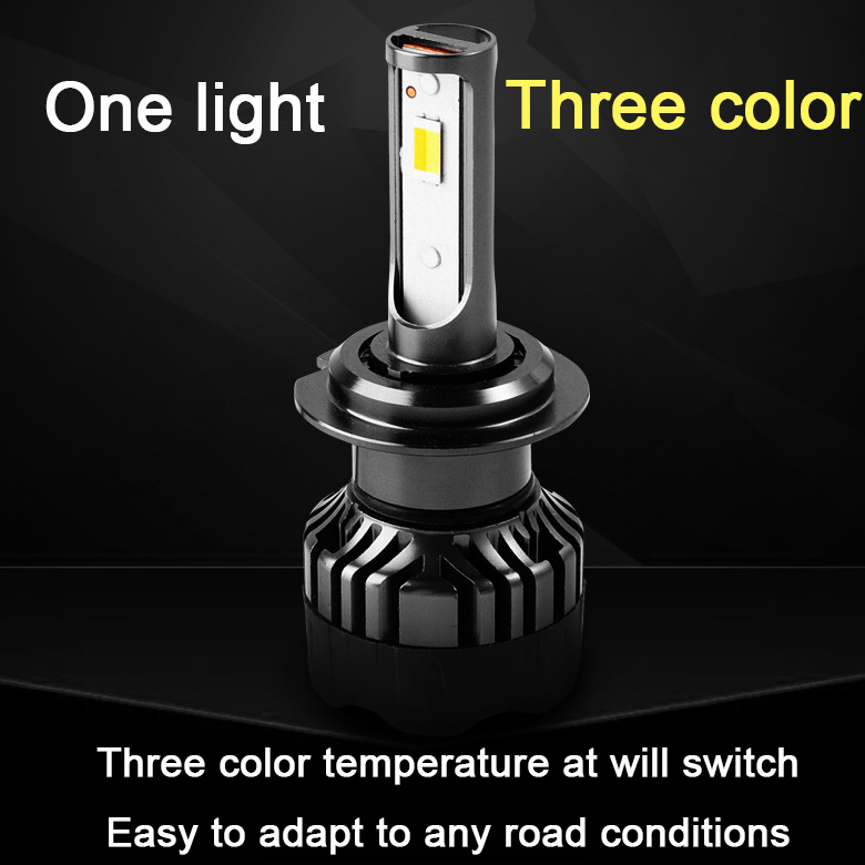 DC8-32V 55W Smart Version Three Color Temperature Waterproof Car LED Headlight Bulb Highlighting Focus Front Light Far and Near Light Integrate Headlight DC8-32V 55W Smart Version Three Color Temperature Waterproof Car LED Headlight Bulb Highlighting Focus Front Light Far and Near Light Integrate Headlight
